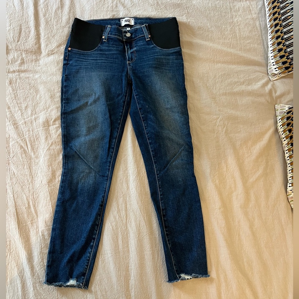 Paige Verdugo Ankle Maternity Jeans, Size 28